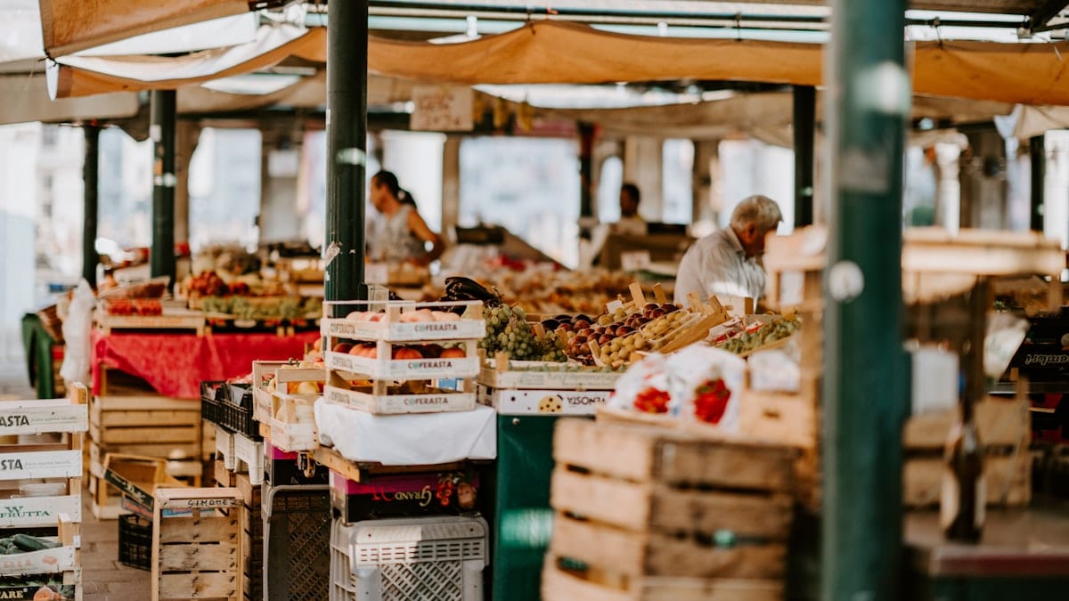 man in fruit market