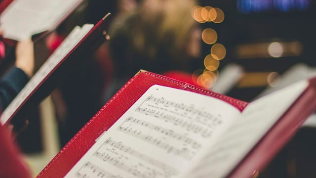 photo of music score
