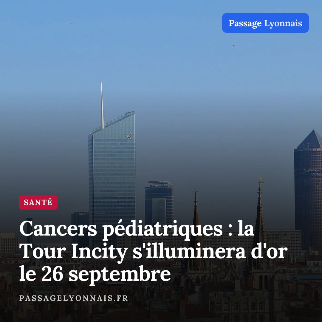 Cancers pédiatriques : la Tour Incity s'illuminera d'or le 26 septembre