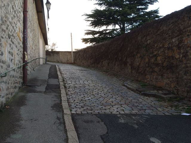 Vue de la montée des Génovéfains, dans le 5e arrondissement de Lyon.