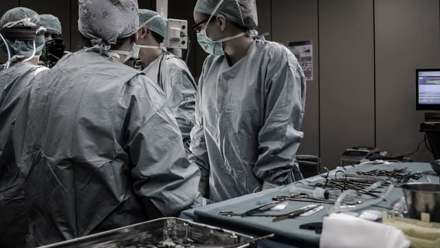 medical professionals working