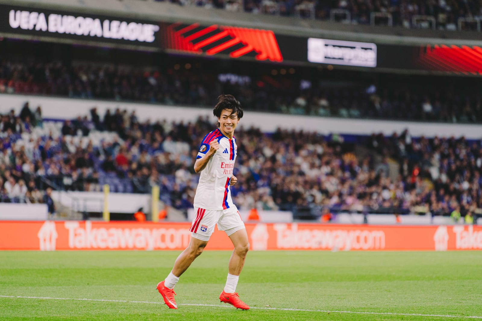 Joueurs de l'OL lors de la victoire face à Anderlecht en Europa League