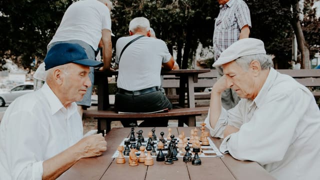 two men playing chess