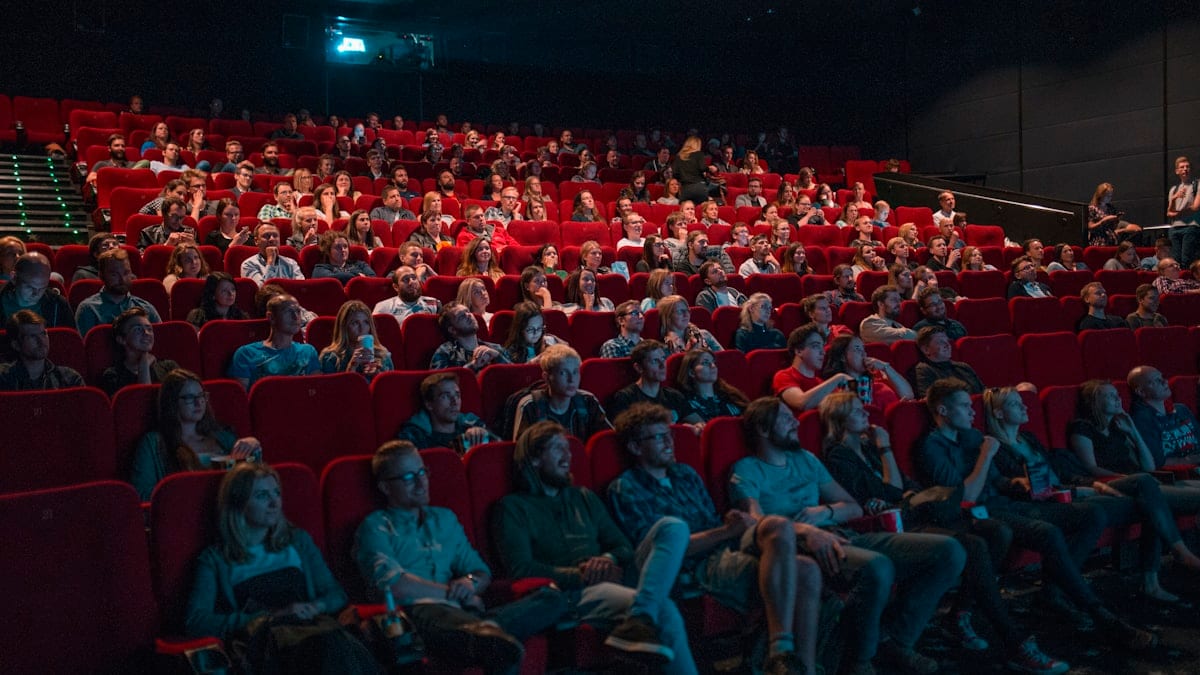 person watching movie