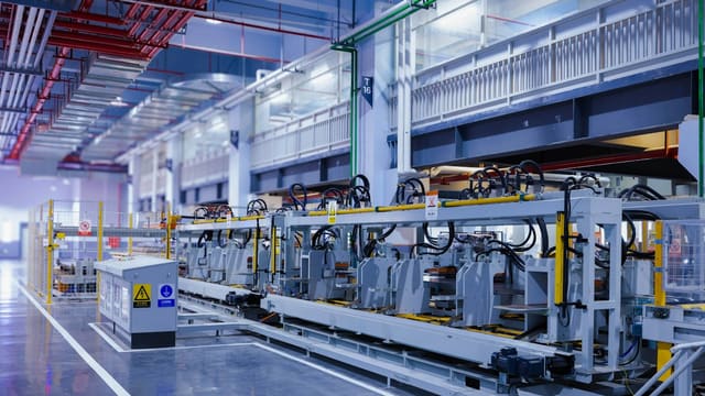 a large machine in a large building