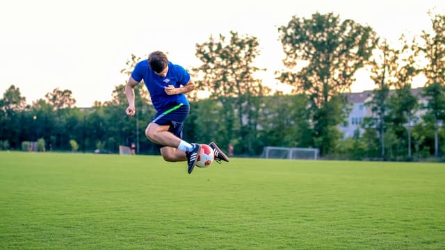 man playing soccer