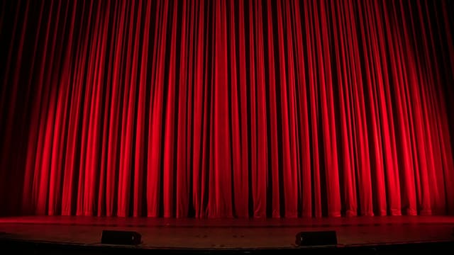 red theater curtain