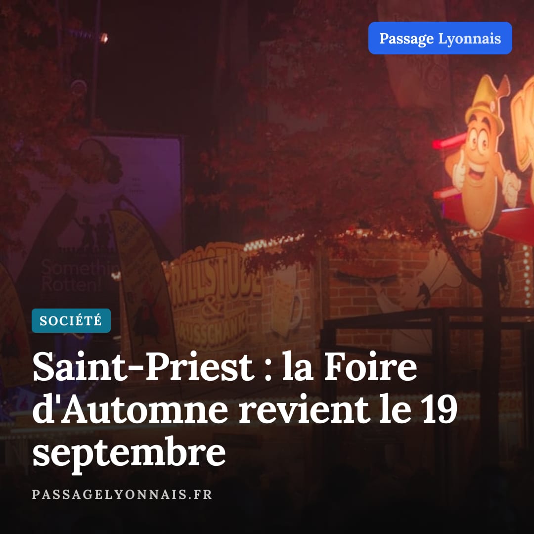 Saint-Priest : la Foire d'Automne revient le 19 septembre