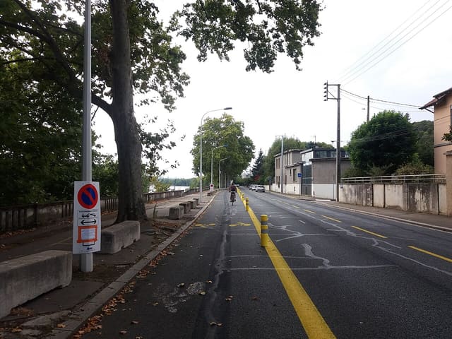 Piste cyclable temporaire Covid-19.