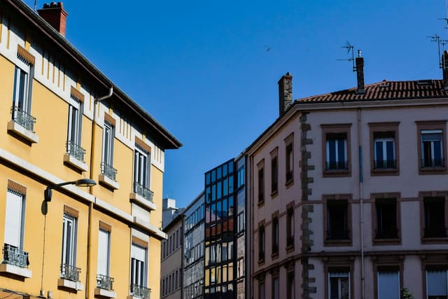a row of buildings