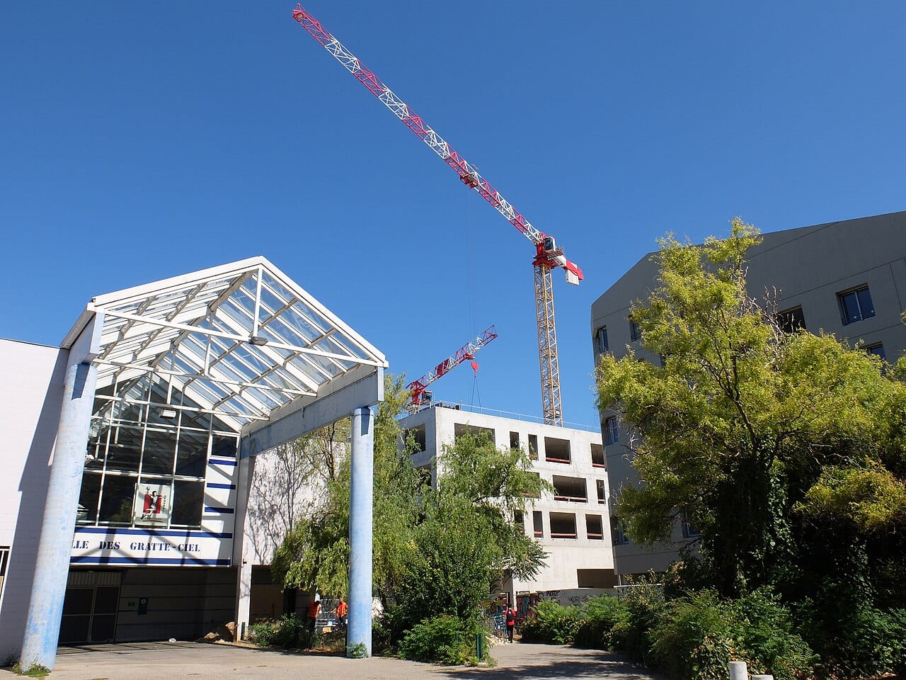 La salle des Gratte Ciel et les travaux de la ZAC Gratte Ciel à Villeurbanne